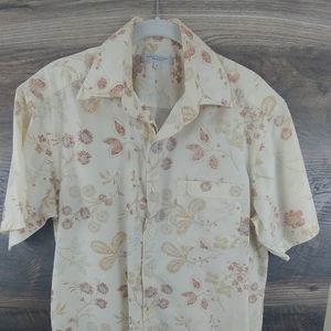 Alex Cannon Men's Med SS Casual Shirt Floral Print